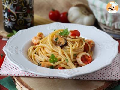 Pasta with seafood, a delicious and very quick dish - photo 6