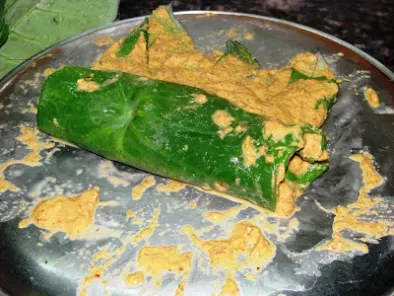 Pathrado / Konkani Patra / Colocasia or Taro Leaf rolls, photo 4