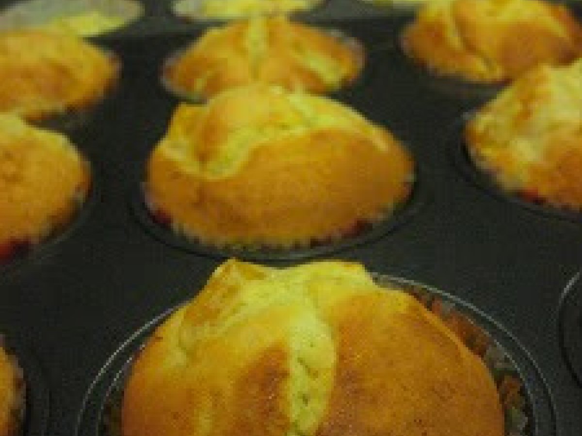 Peach and Cream Cheese Muffin