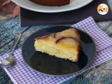 Peach upside-down cake, soft, melting and caramelized, photo 2