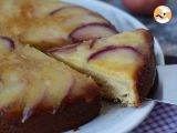 Peach upside-down cake, soft, melting and caramelized, photo 3