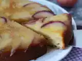 Peach upside-down cake, soft, melting and caramelized, photo 3
