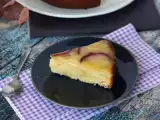 Peach upside-down cake with a moist, gooey texture and caramelized topping, photo 2