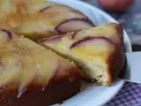 Peach upside-down cake with a moist, gooey texture and caramelized topping, photo 3