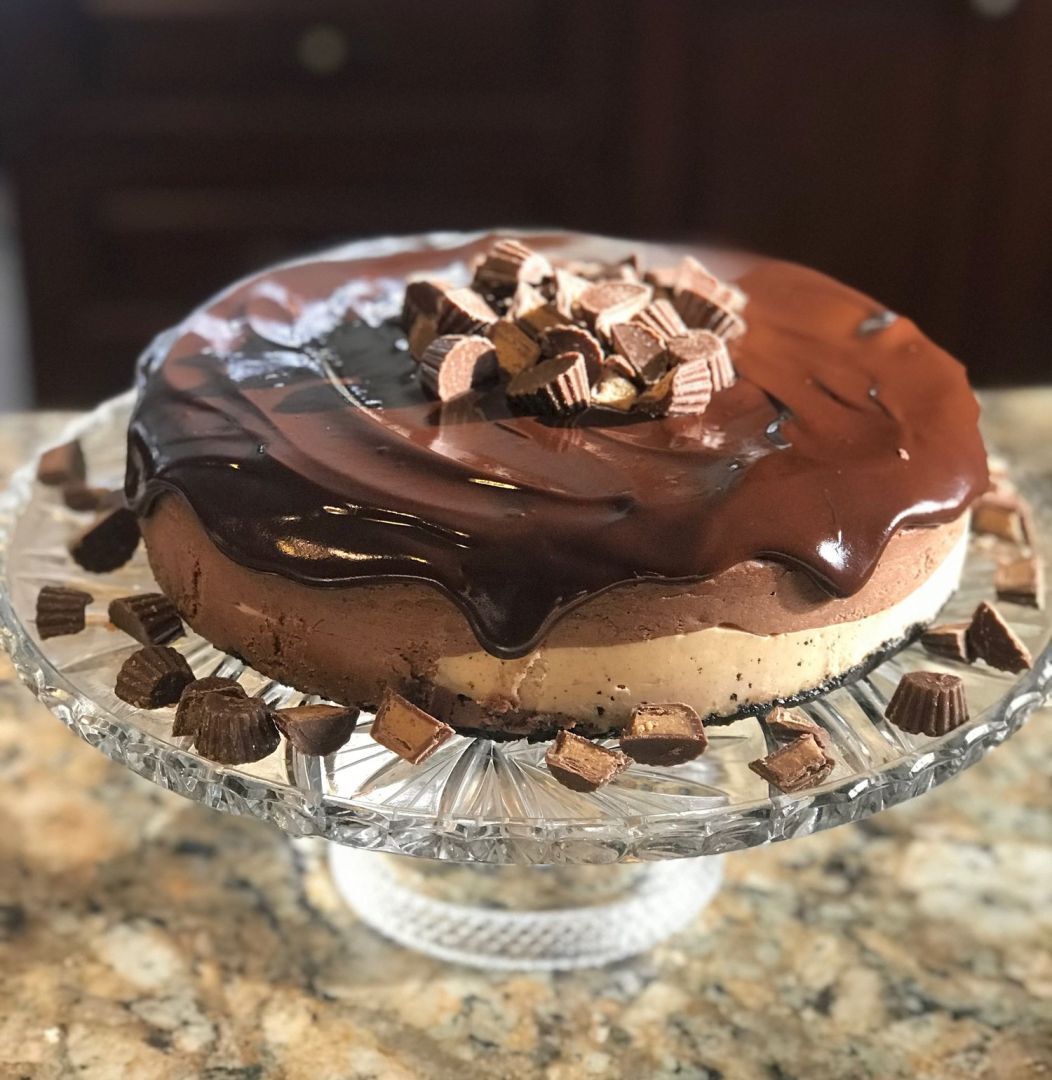 Peanut butter chocolate cheesecake:the pretty feed - Recipe Petitchef