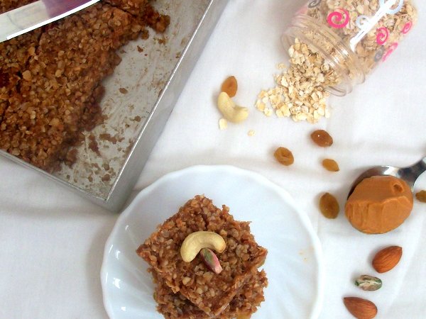 Peanut Butter, Chocolate Oatmeal Bars ( No Bake)