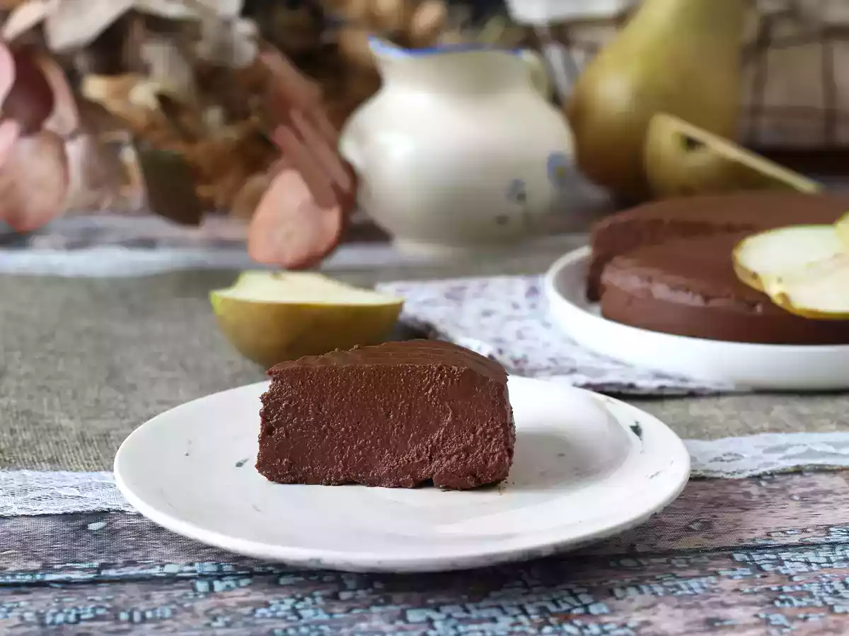 Pear and chocolate fudge, the super easy dessert with only 2 ingredients! - photo 5