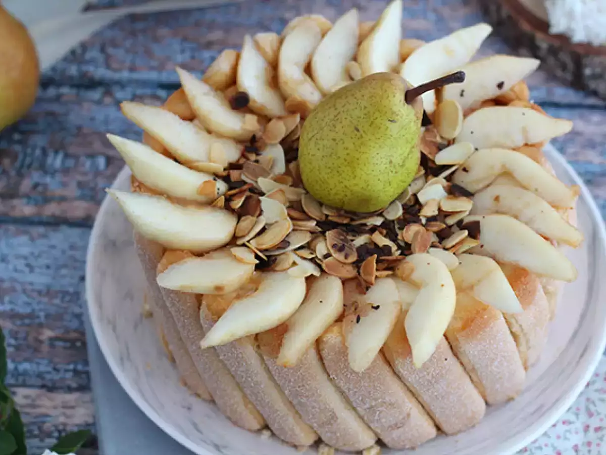 Pear charlotte with toasted almonds - photo 5