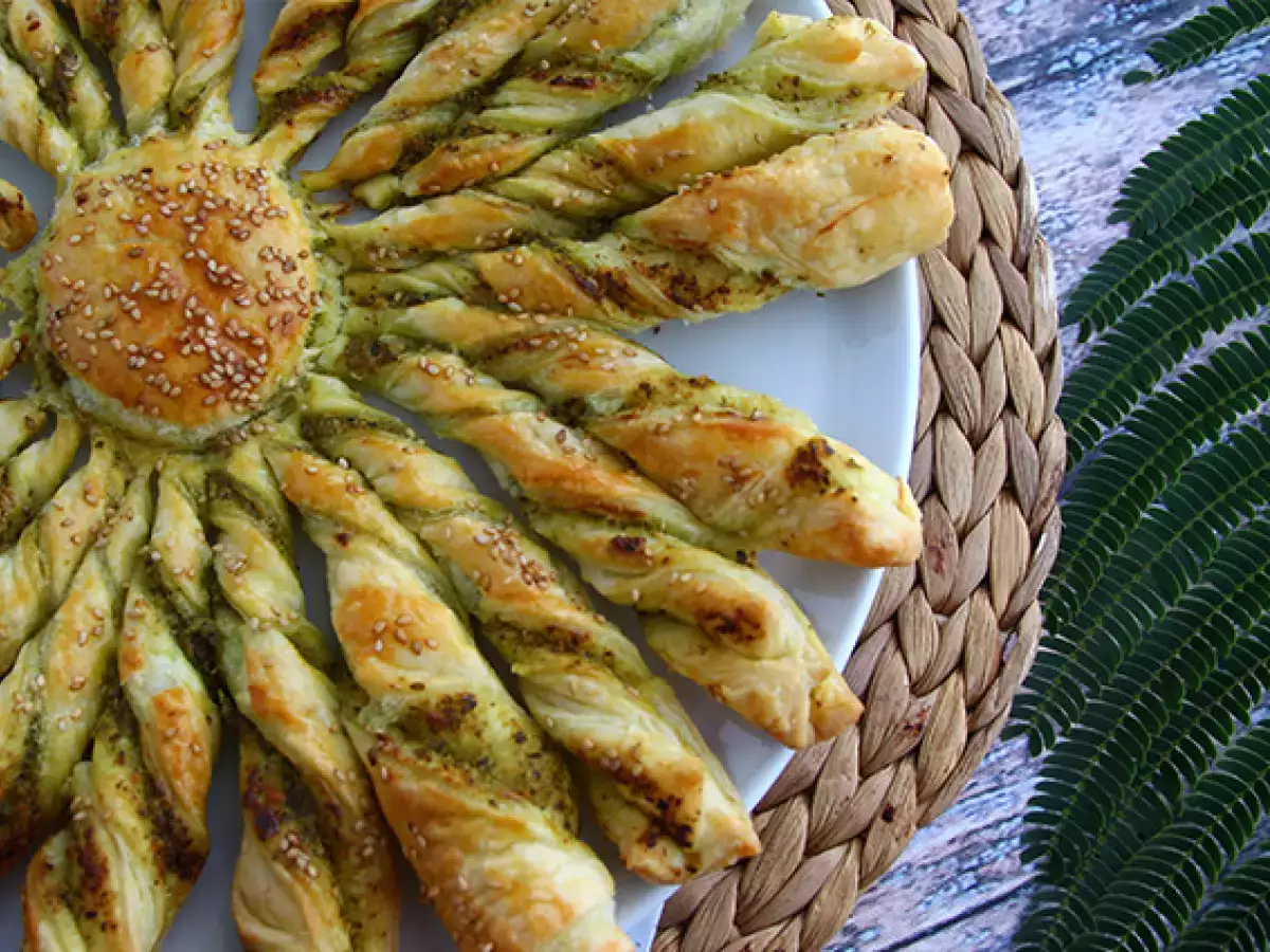 Pesto puff pastry sun - photo 2