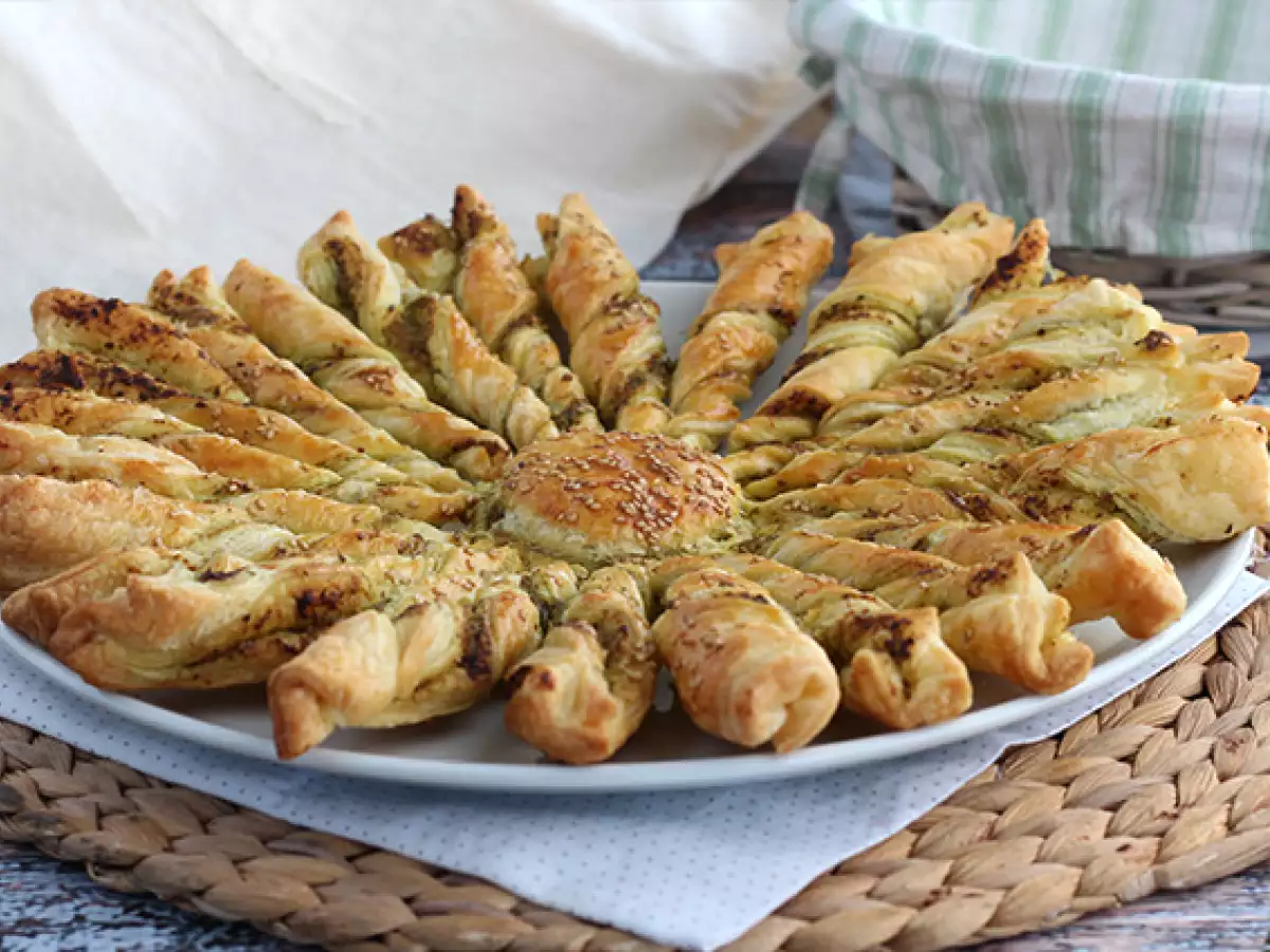 Pesto puff pastry sun - photo 3