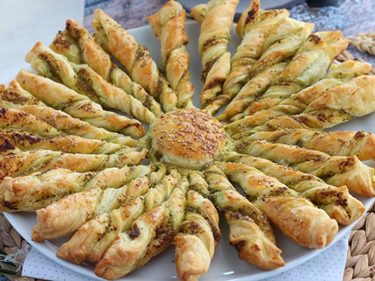 Pesto puff pastry sun - photo 4