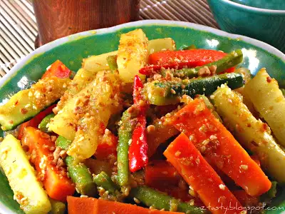 Pickled vegetables recipe/acar awak