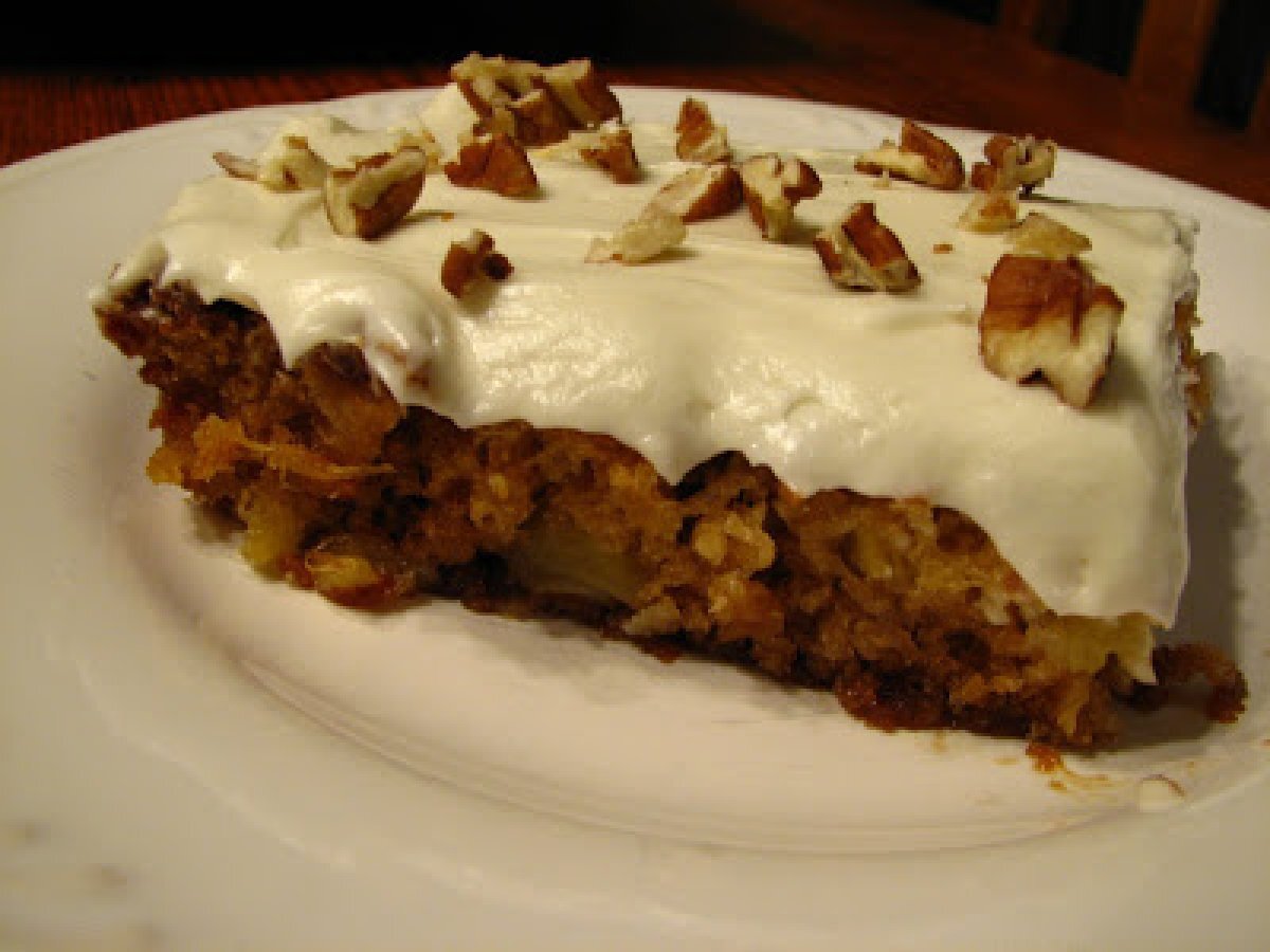 Pineapple Sheet Cake with Cream Cheese Frosting (a.k.a. Mexican Fruit Cake)