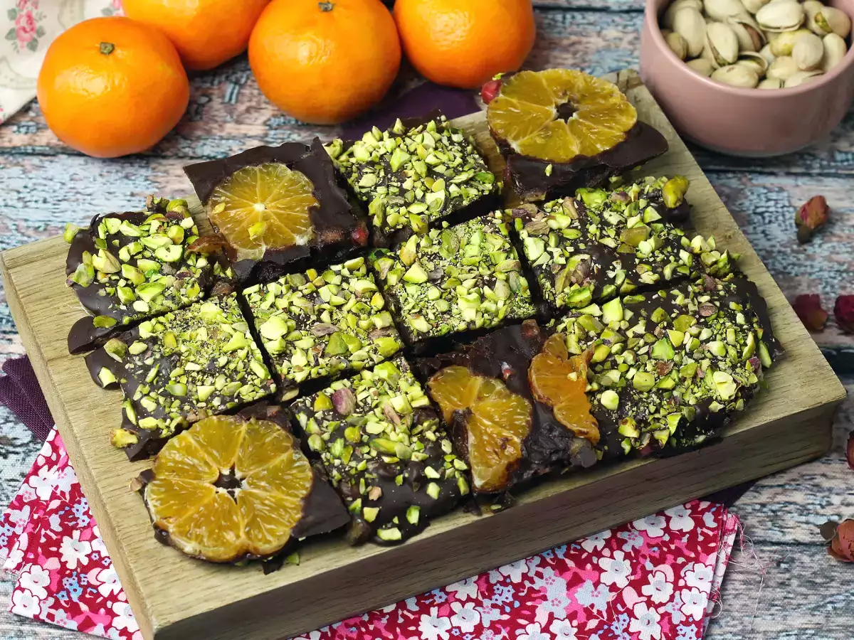 Pistachio and mandarin chocolate bar, the perfect sweetness for winter! - photo 7