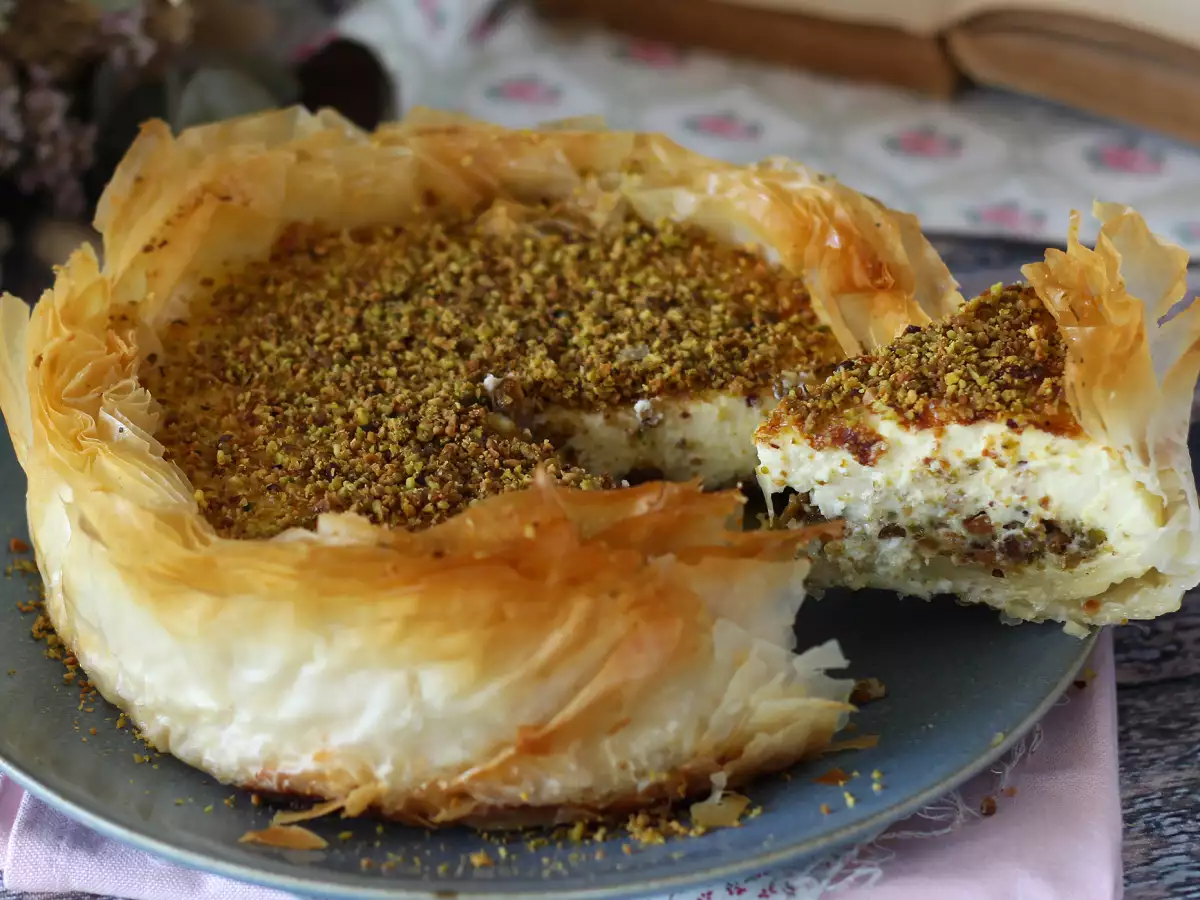 Pistachio Baklava-Style Cheesecake, Crisp and Creamy - photo 3