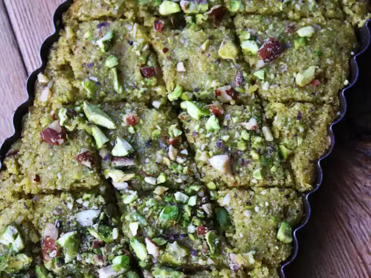 Pistachio Basboussa Recipe