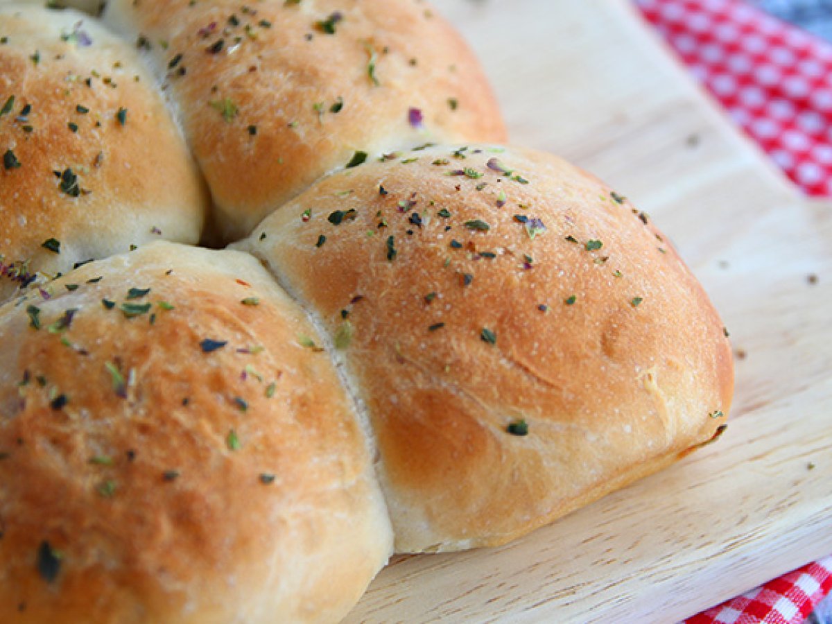 Pizza buns stuffed with ham and cheese - photo 3