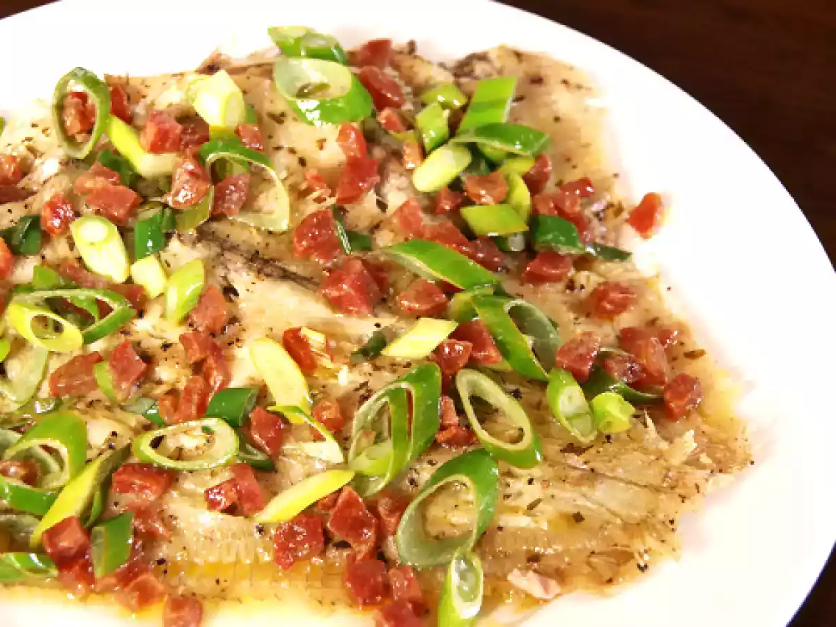 Plaice in Chorizo Lemon Butter Sauce