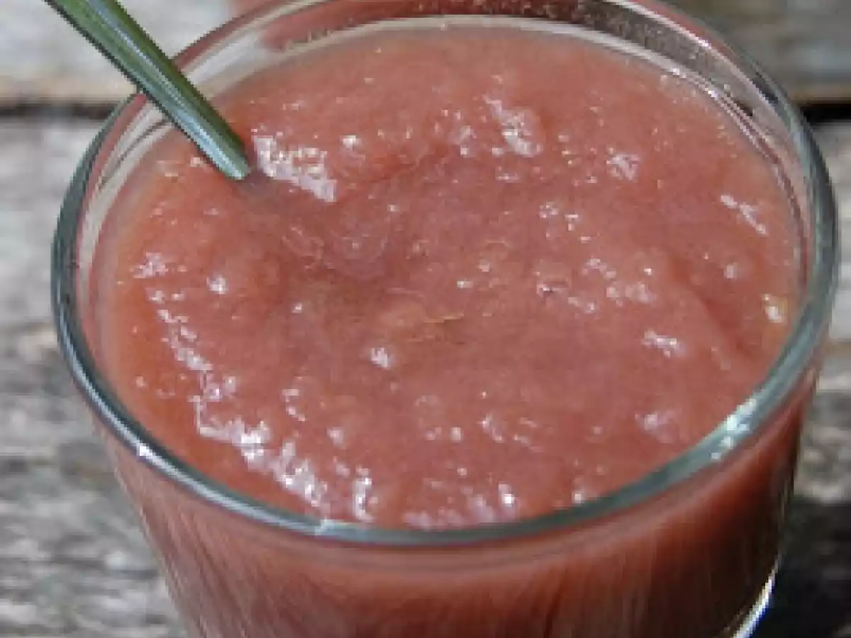 Pomegranate Applesauce (with blueberry POM reduction sauce) - photo 2