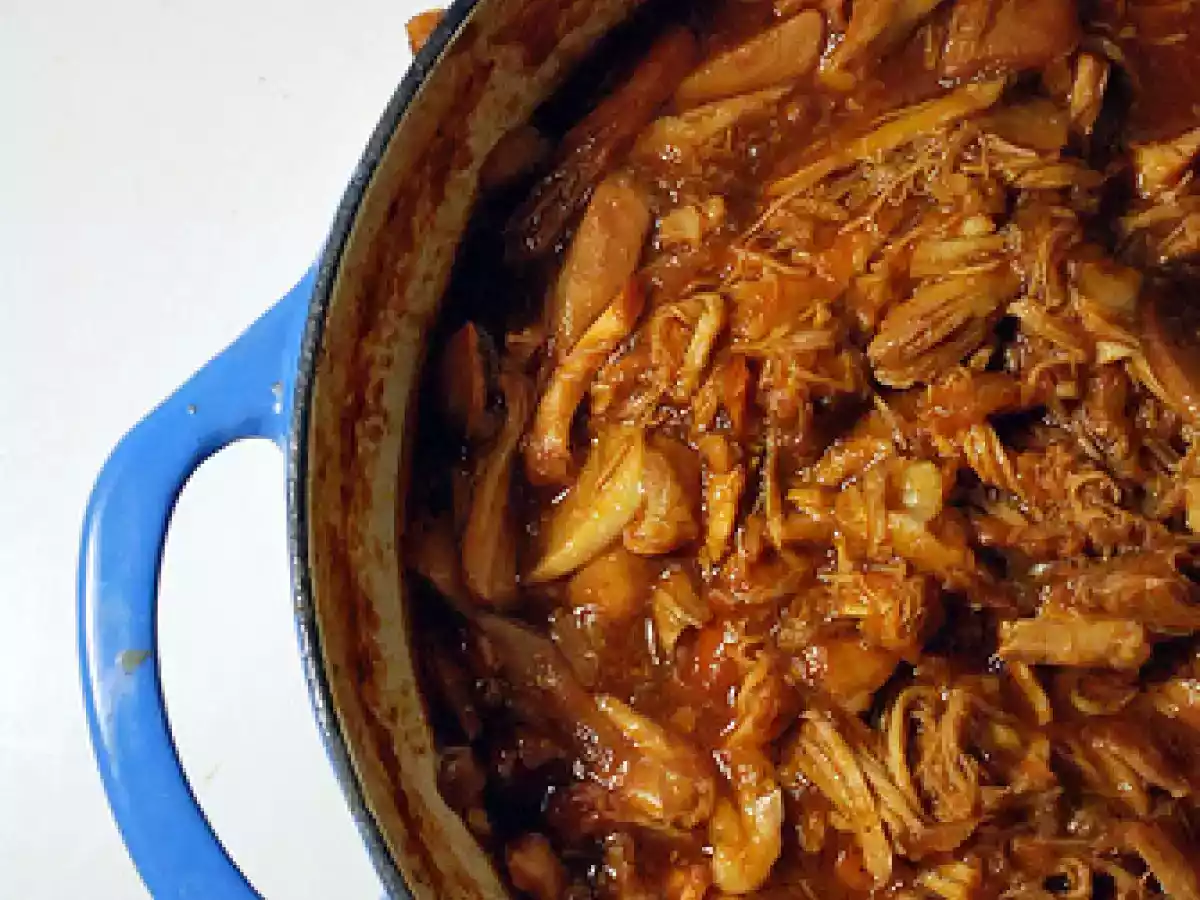Pomegranate pulled chicken