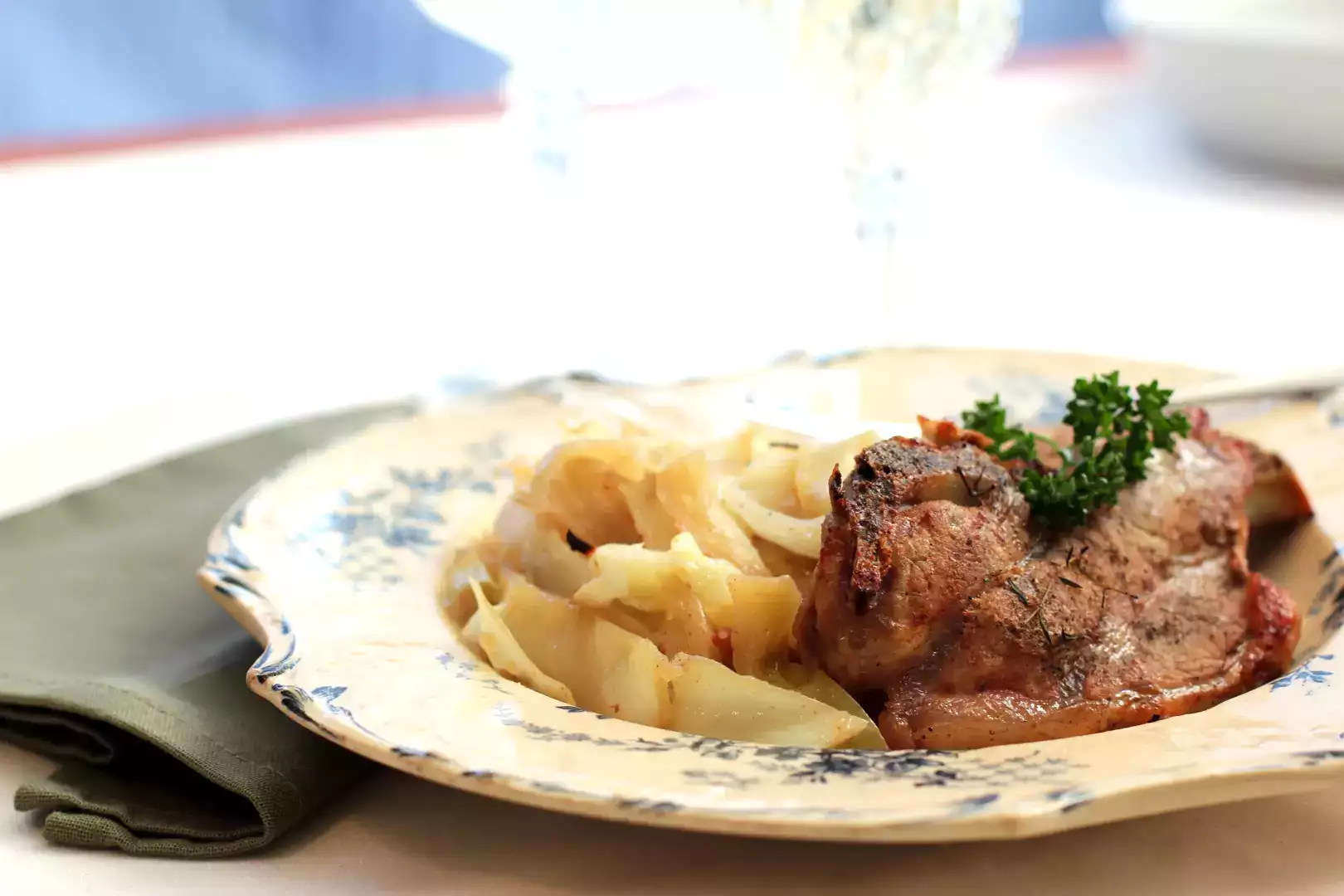 Pork chops with fennel and cabbage recipe for dinner