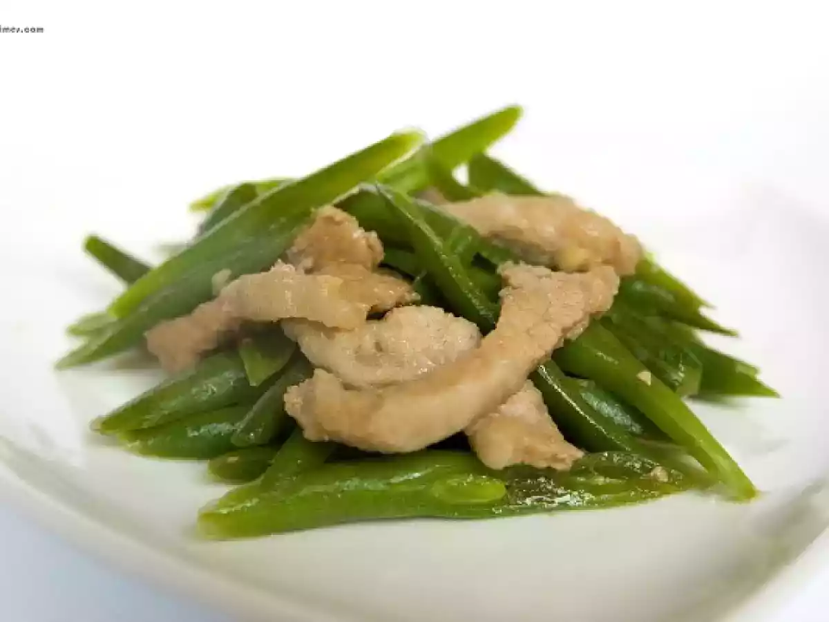 Pork Jowl Stirfry with Green Bean