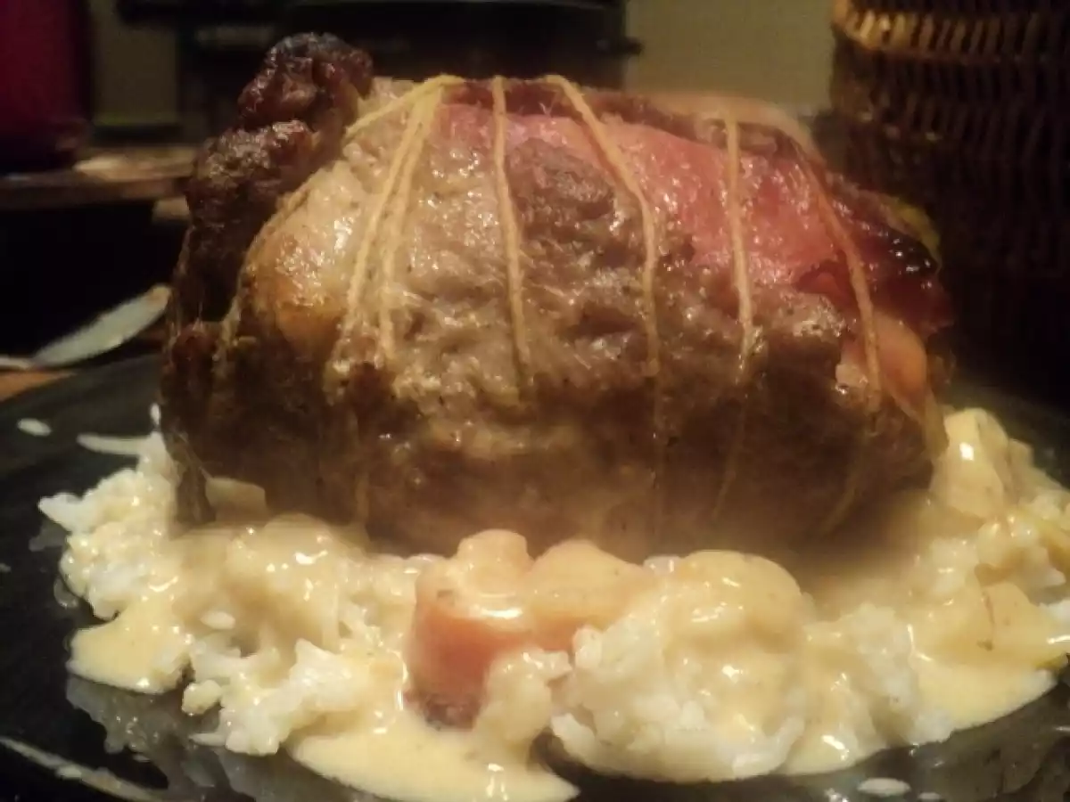 Pork Loin stuffed with Ham, Swiss and Dill Pickles - photo 2