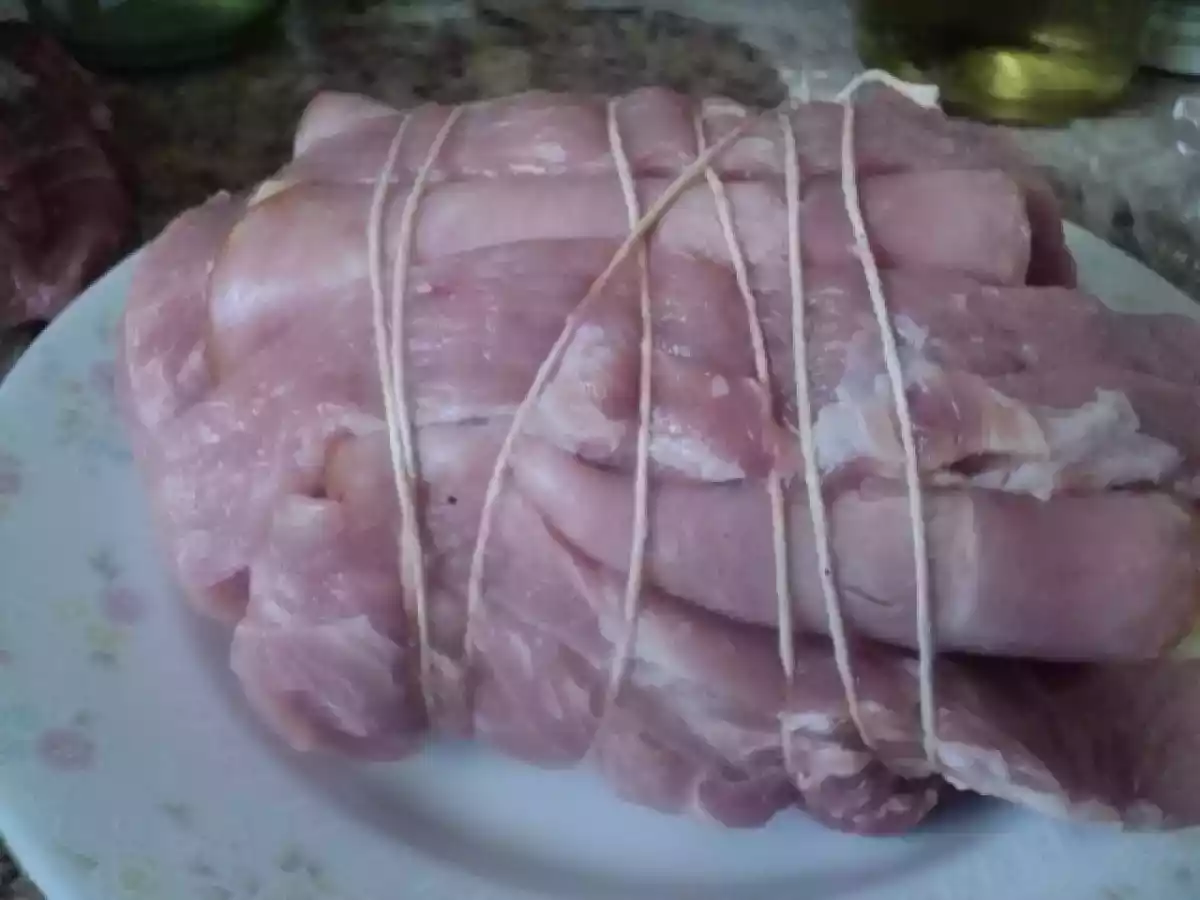 Pork Loin stuffed with Ham, Swiss and Dill Pickles - photo 3
