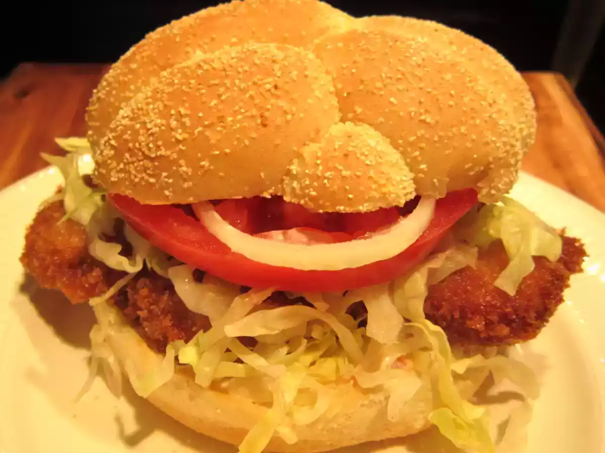 Pork Schnitzel Sandwich with Hot Chili Mayo