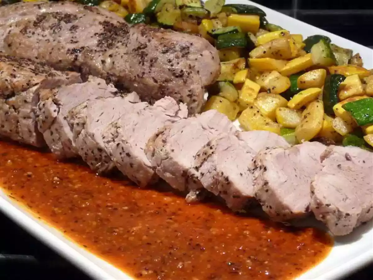 Pork Tenderloin with Honey Mustard Pan Sauce