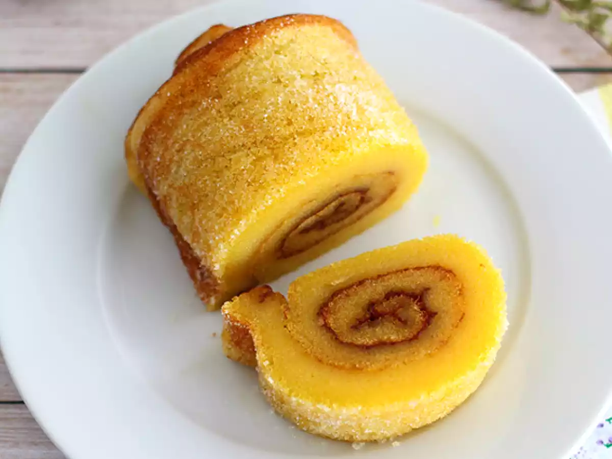 Portuguese orange swiss roll - torta de laranja - photo 3