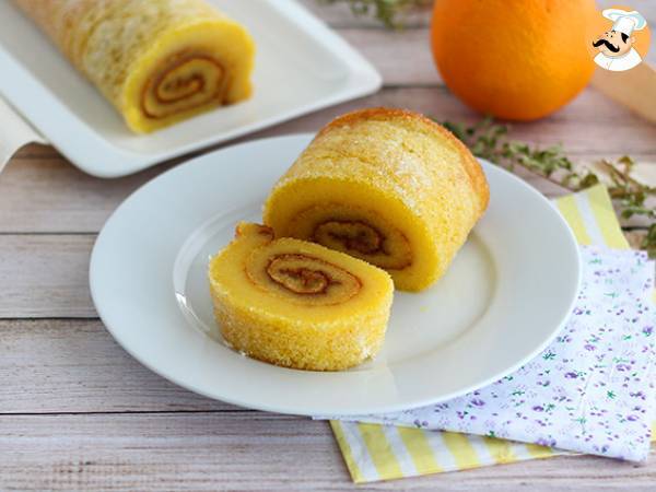 Portuguese orange swiss roll - torta de laranja