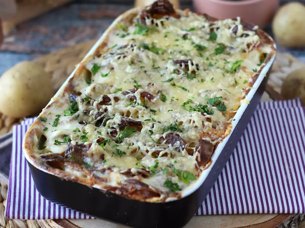 Potato gratin in an air fryer