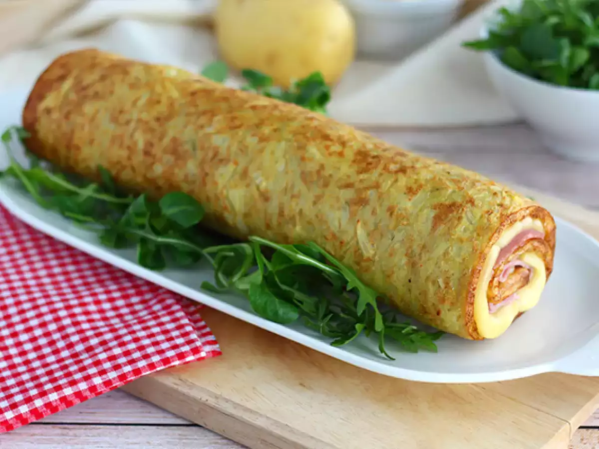 Potato roll with Raclette de Savoie cheese and ham - photo 2