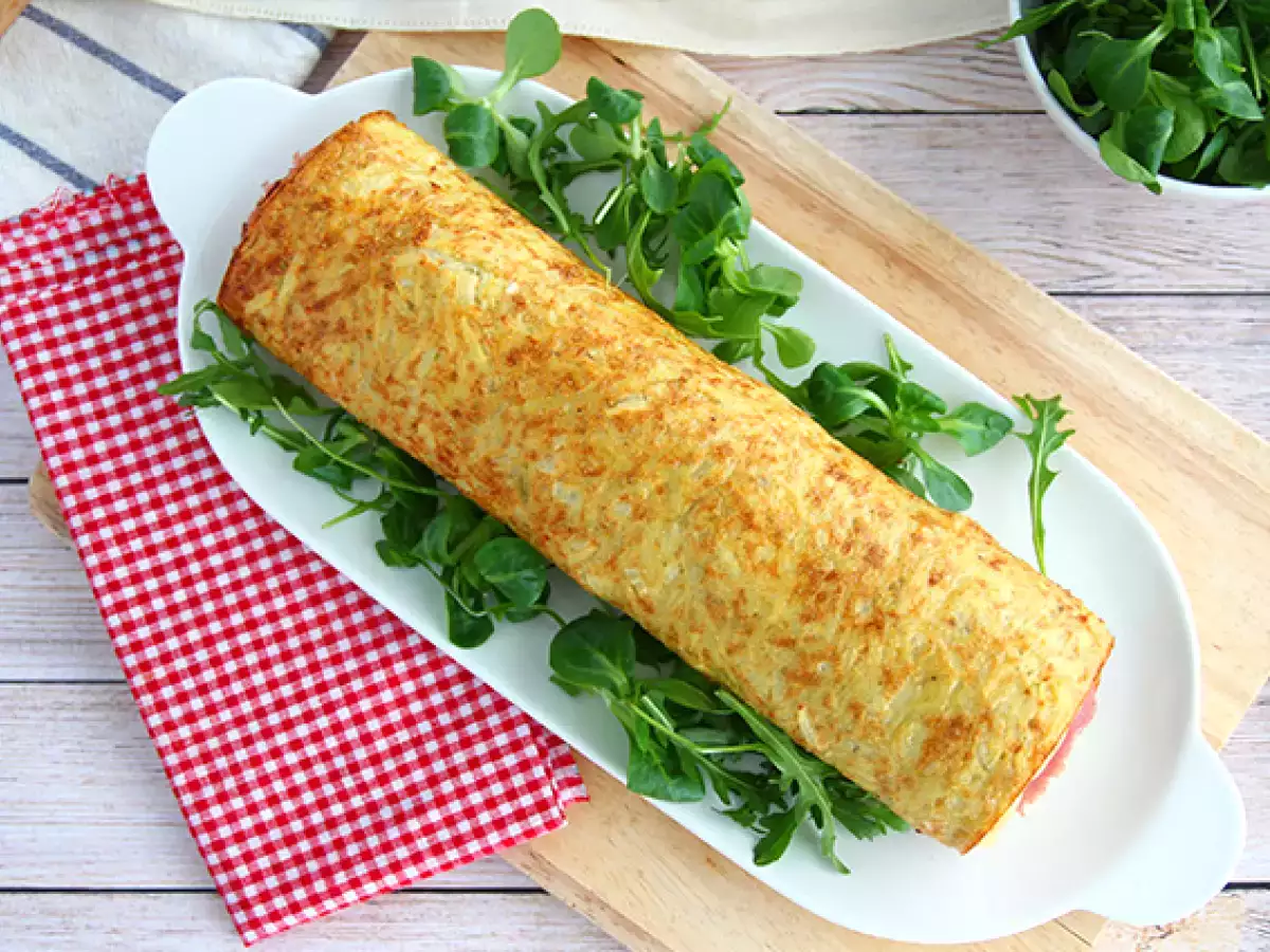 Potato roll with Raclette de Savoie cheese and ham - photo 4