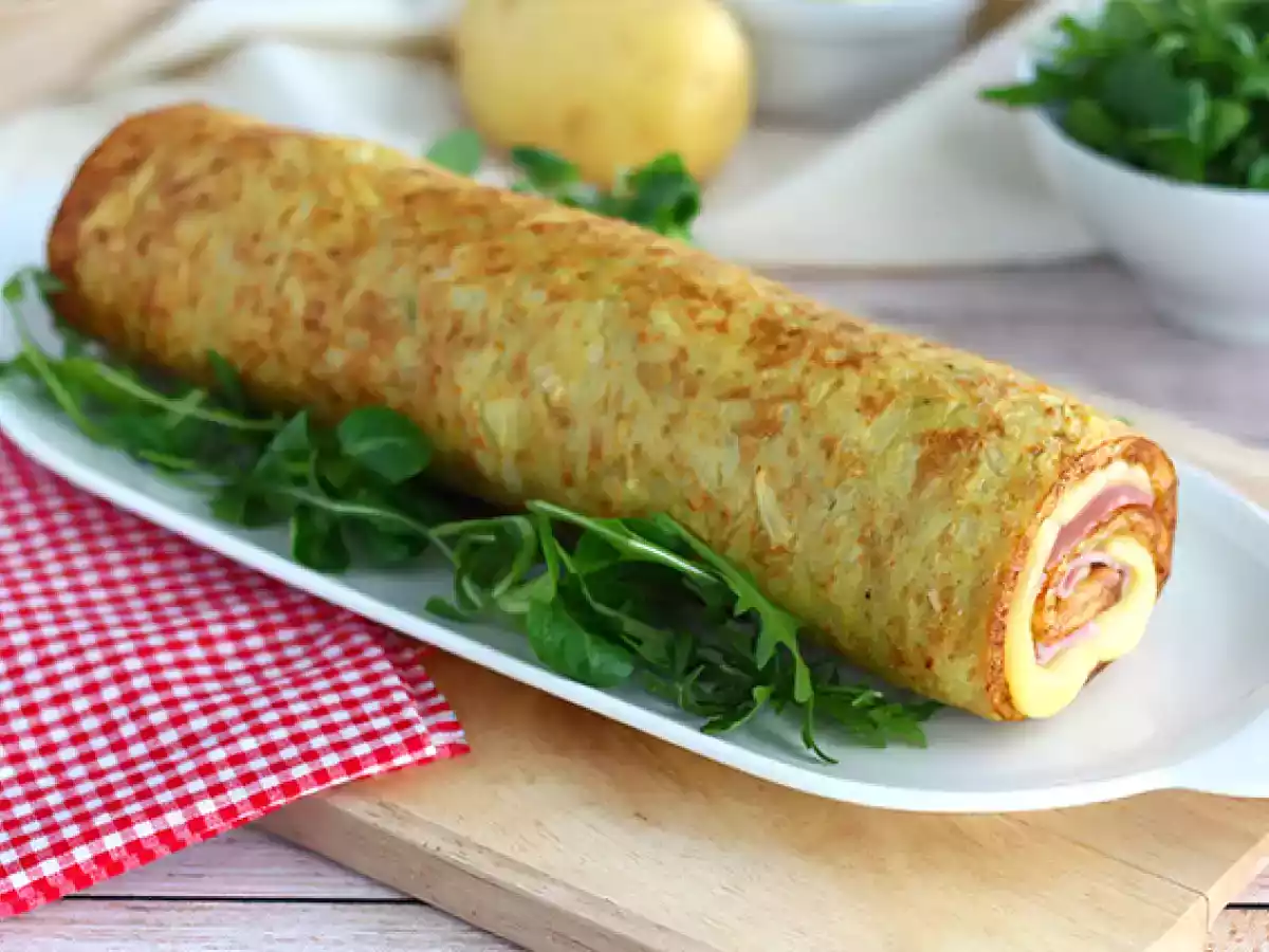 Potato roll with savoy raclette and ham - photo 2