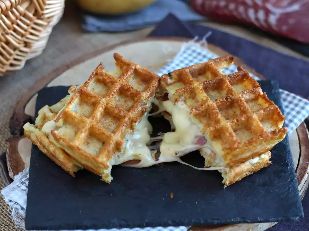 Potato waffle sandwich with raclette: the ultimate comfort dish - photo 4