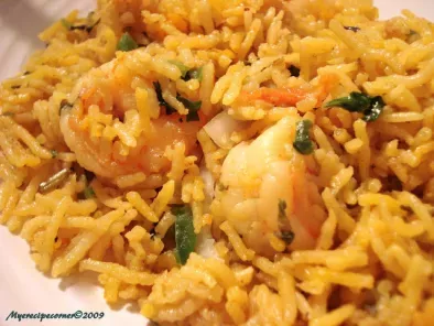 Prawn Biryani( Shrimp in aromatic and flavored rice)-150th post