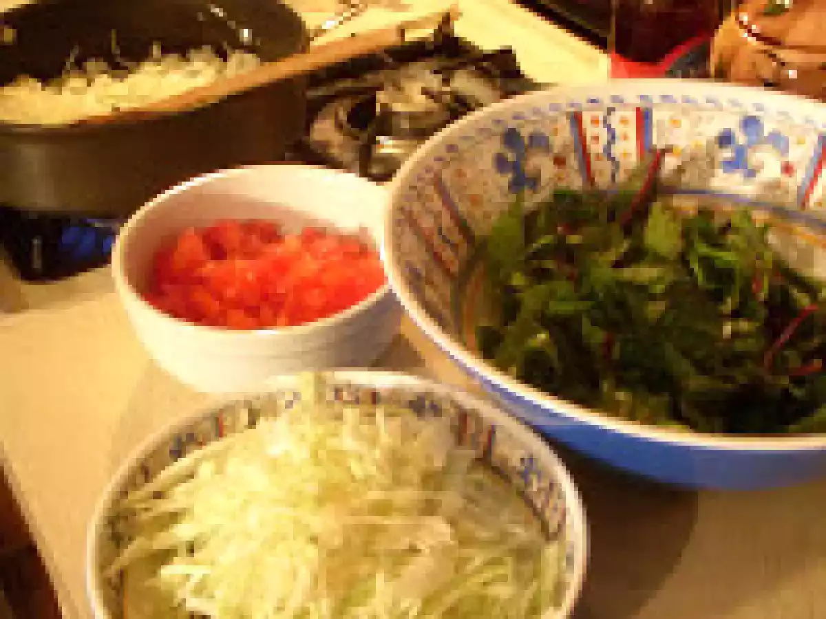 Produce Bounty: Sauteed Cabbage, Onion and Beet Greens - photo 2