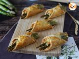 Puff pastry baskets with asparagus, ham and cheese, photo 1