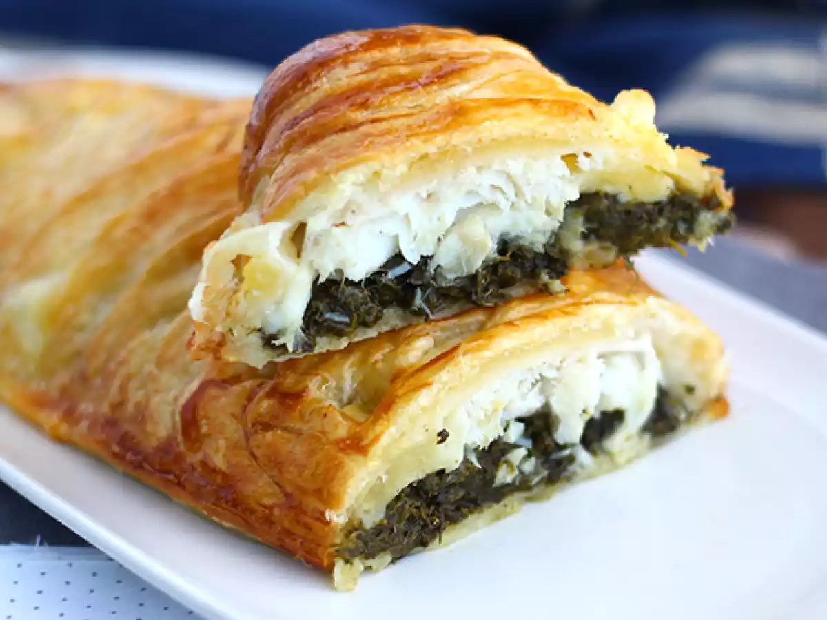 Puff pastry cod with spinach and mozzarella - photo 2