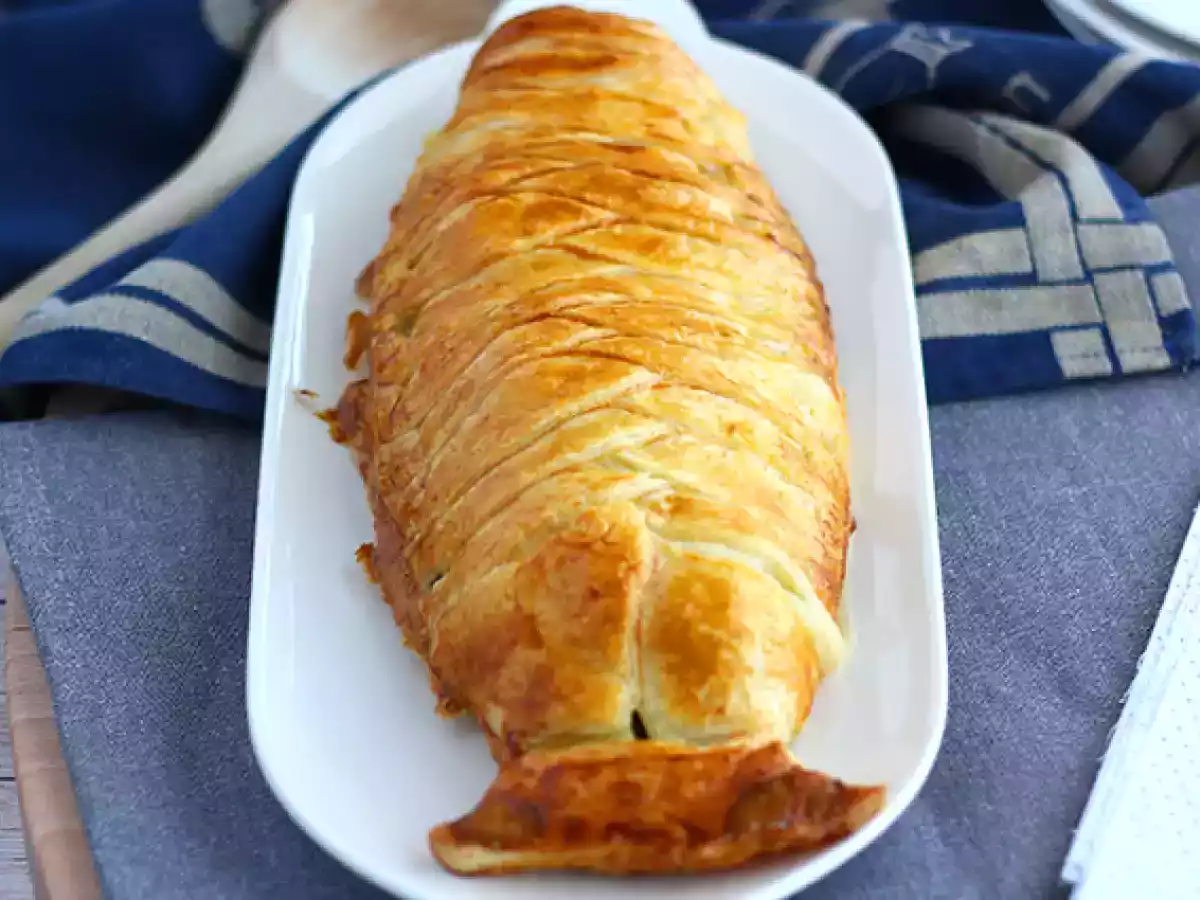 Puff pastry cod with spinach and mozzarella - photo 4