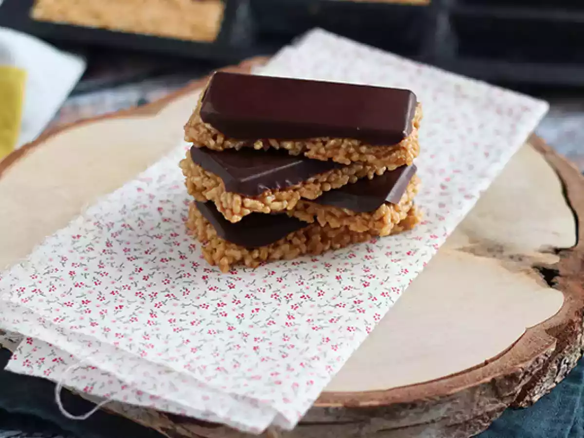 Puffed rice bars with peanut butter - photo 4