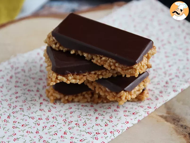 Puffed rice bars with peanut butter and chocolate, photo 5