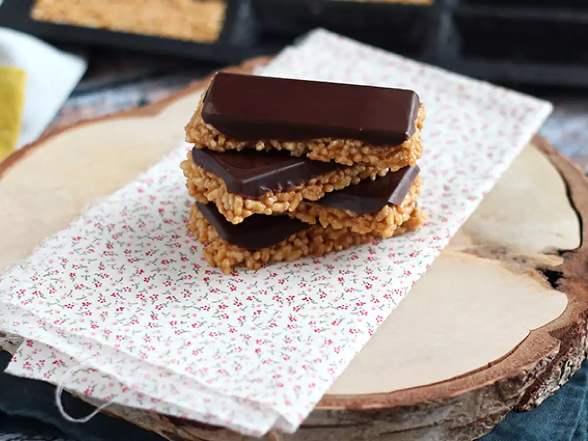 Puffed rice cereal bar with peanut butter - photo 4
