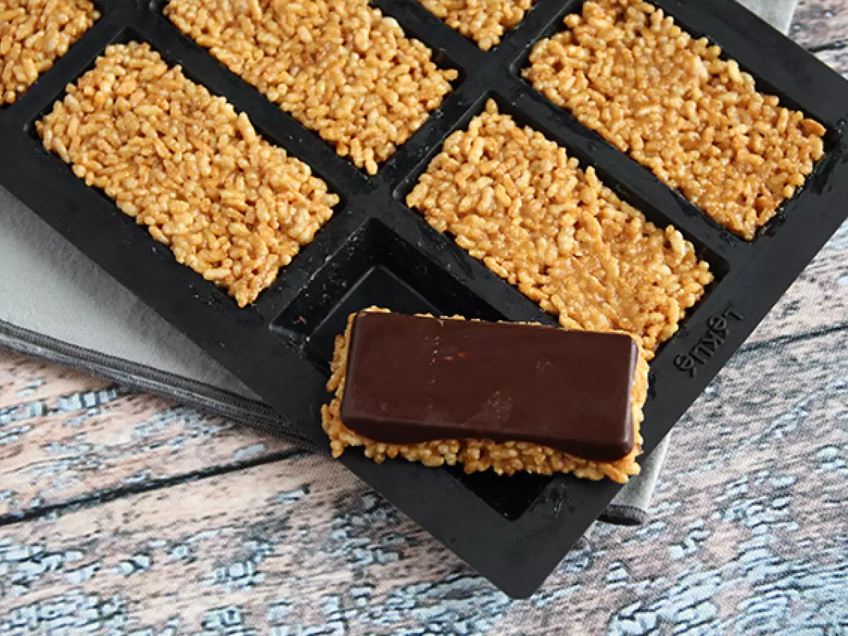 Puffed rice cereal bar with peanut butter - photo 6
