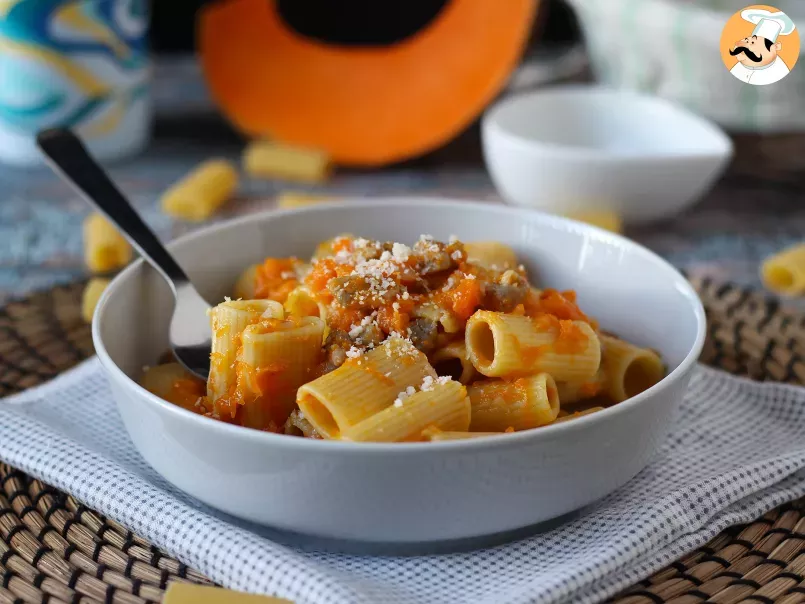 Pumpkin and sausage meat pasta, photo 2