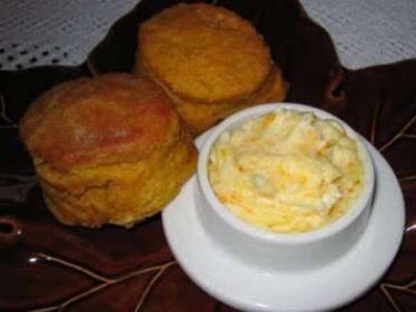 Pumpkin Angel Biscuits With Orange Honey Butter