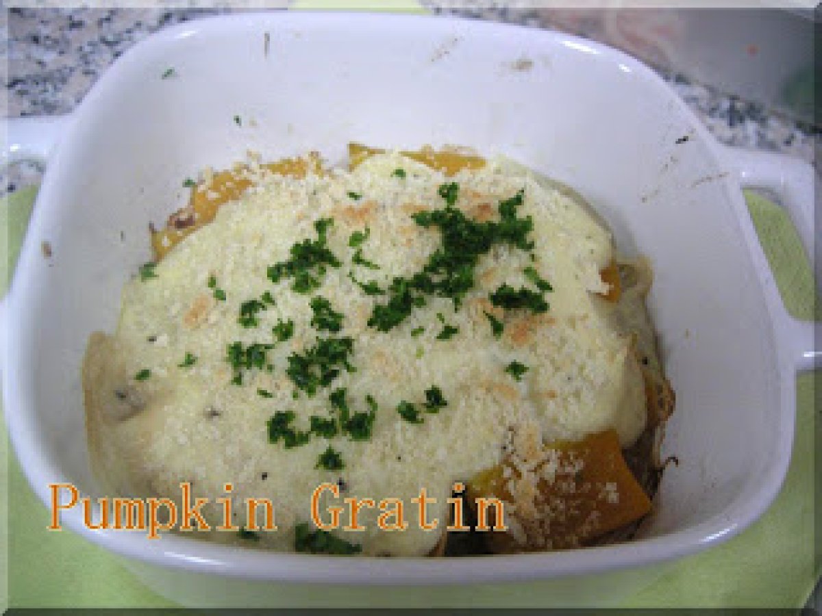 Pumpkin Gratin and White sauce