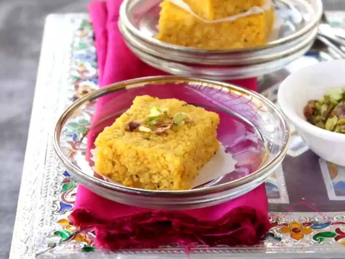 PUMPKIN KALAKAND (COTTAGE CHEESE PUMPKIN FUDGE)
